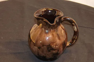 Buy Vintage Attractive 9.5 Cm Jug Welsh Ewenny Pottery - Black & Brown Glaze • 14.50£