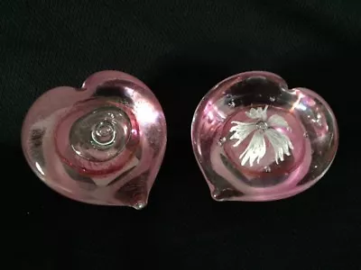 Buy Pink Heart Shaped Glass Paperweight • 8.95£