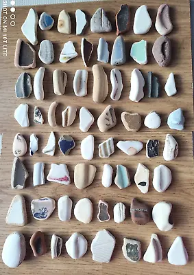 Buy 67 Sea Glass Sea Pottery Multicoloured Pieces For Mosaic Craft Jewellery Picture • 9.99£