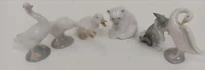 Buy Lladro Animal Figurine Bundle Job Lot X6 Polar Bear Cat Duck Swans Ornaments • 17£