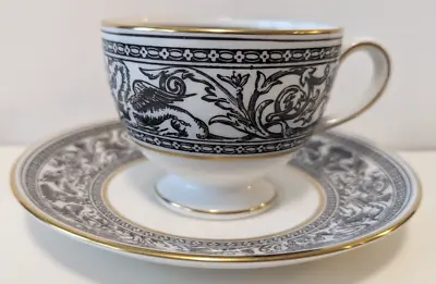 Buy Wedgwood Florentine Black Dragons Cup And  Saucer W4312 • 18.96£