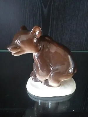 Buy Vintage Russian Porcelain Animal Figurine Brown Bear By Lomonosov VGC • 19.99£