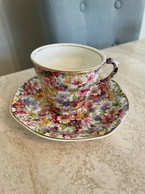 Buy VERY OLD JAMES KENT China - Du Barry Chintz Pattern - CUP & SAUCER EXCELLENT • 42.48£
