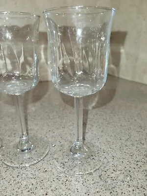 Buy Set Of 4 Vintage Crystal Wine Glasses Stem Ware Elegant • 33.63£