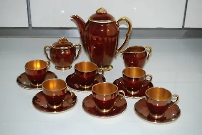 Buy Carltonware Rouge Royale China Coffee Set Complete Perfect • 145.99£