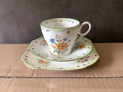 Buy Art Deco Shelley Trio 1934 Posie Spray Teacup, Saucer & Side Plate Hand Painted • 14.99£