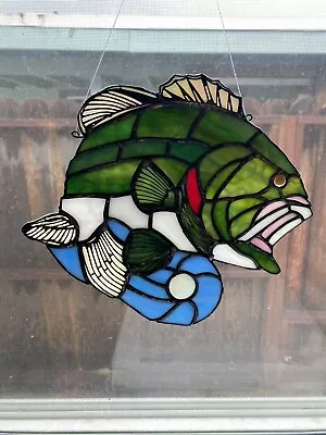 Buy Fish Vintage Stained Glass Suncatcher Window Hanger • 43.64£