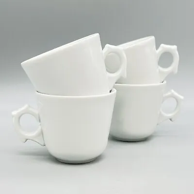 Buy Buy 1-4 APILCO FLAT COFFEE CUP MUG Sevres FRENCH WHITE PORCELAIN Minty • 15.14£