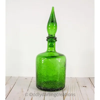 Buy Vintage MCM Rare Empoli Genie Bottle Decanter With Stunning Crackle Effect • 70.87£