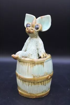 Buy Vintage YARE DESIGNS Dragon In Barrel Hand Made Pottery Figurine 14cm - R38 • 9.99£