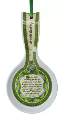 Buy New Bone China Spoon Rest With Irish Blessing And Celtic Design, 22Cm • 33.96£