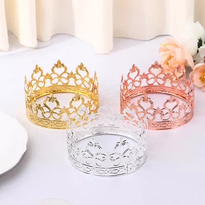 Buy 1PC Tiara Gold Color Crown Cake Topper Decoration Decorative Party Suppl:da • 4.44£