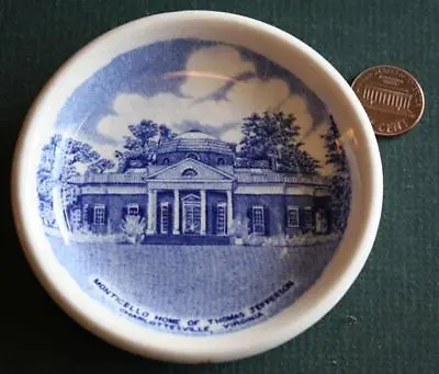 Buy 1950-60s Virginia Monticello Thomas Jefferson Staffordshire Butter Pat Plate---- • 13.27£