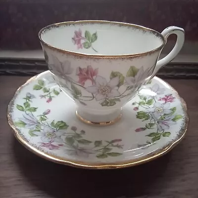 Buy Vintage  Royal Stafford Bone China England “COLUMBINE“ Tea Cup End Saucer  • 22£