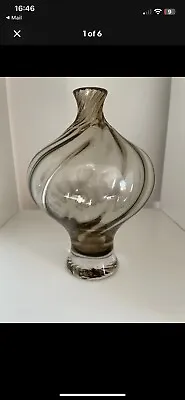 Buy Royal Doulton Smokey Spiral Glass Art Vase Marked - Read Description • 10£