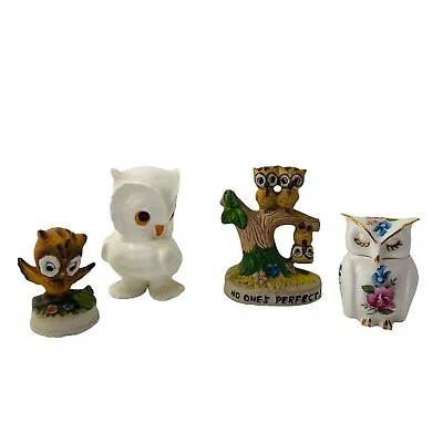 Buy Vintage Owl Ornaments Priory Pottery Royal Osborne Bone China Ceramic Figurines • 19.99£