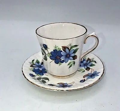 Buy ✅Vintage Duchess Sapphire Bone China English Floral Tea Cup And Saucer✅ • 12.99£