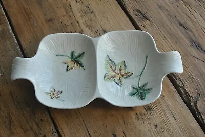 Buy Shorter & Son Ltd Woodland Hand Painted Leaves Pattern Cream Divided Bowl Retro • 14£