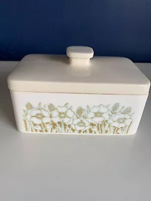 Buy Vintage Hornsea Fleur Pottery Floral Butter Dish Retro Farmhouse Kitchen Lid • 15£