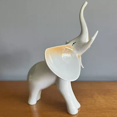 Buy Vintage Hollohaza Hungarian Porcelain Elephant Figurine Ornament • 14£