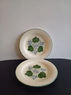 Buy Poole Pottery Vineyard Design 10.5 Inch Dinner Plates X 2 - Excellent • 30£