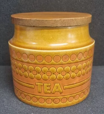 Buy Vintage Hornsea Saffron Tea Container With Wooden Lid 1972 • 5.99£
