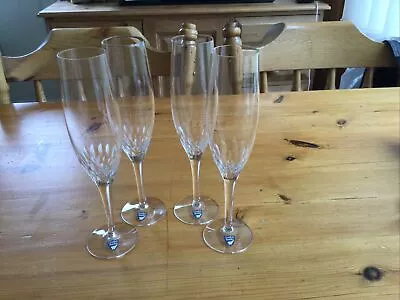 Buy Orrefors Crystal “PRELUDE”  Champagne Glasses 8 1/2” Tall • 60£
