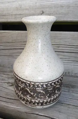 Buy Purbeck Pottery Vitreous Stoneware Beige With Brown Pattern Vase 4.25ins Tall • 1£
