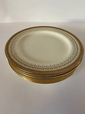 Buy Lot Of 7 Cauldon England For Rich And Briggs  H9496 Greek Key Dinner Plates • 113.53£