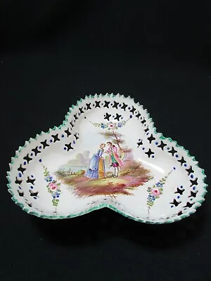 Buy French Lille Hand Painted Creamware Trefoil Dish • 90£