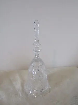 Buy Vintage Retro Lead Crystal Cut Glass Bluebell Floral Working Hand Bell 22cm Tall • 3.99£