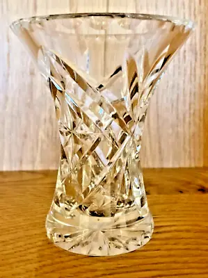 Buy Cut Crystal Small Tulip Vase 10cm Tall X 7.5cm Diameter • 10£