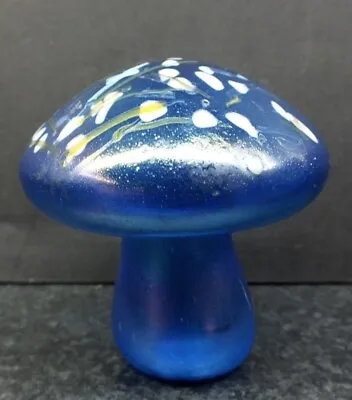 Buy Phoenician Malta Iridescent Glass Mushroom Paperweight ( Mdina Interest ) Signed • 15£