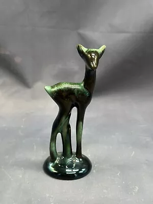 Buy Vintage Blue Mountain Pottery Bambi Deer Standing Figurine Teal Made In Canada • 23.05£