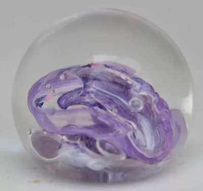 Buy Alum Bay IoW Purple Glass Paperweight With Label • 6£