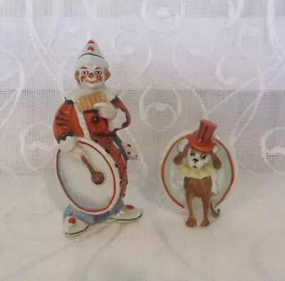 Buy Vintage Hand Painted Circus Clown And Dog Figurines Marked Foreign • 17.99£