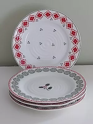 Buy Portmerion Sophie Conran Christmas Holiday Plates X 4 - 20.4 Cm (Appear Unused) • 65£