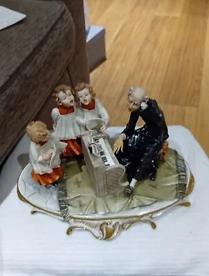 Buy The Large Capodimonte Figurine The Priest And The Choir Boys Coztese 359 • 85£