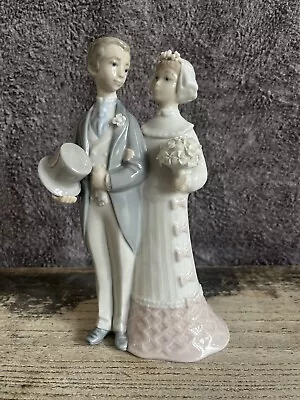 Buy Lladro Vintage Bride & Groom #4808  2005 Wedding Couple Figurine  Vgc • 15£