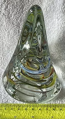 Buy Mdina Glass Obelisk Paperweight. Stunning Example. Base Etched 1990 Or 1998! • 9.99£