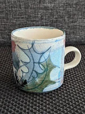 Buy The Tain Pottery Scotland Leaves Thistle Glenaldie Mug Cup 3-1/8  High • 16.98£