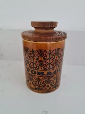 Buy Rare Vintage 1970's Hornsea Scroll Tobacco Jar With Wooden Lid Clappison • 43.99£