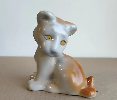Buy Vintage Small Porcelain Ceramic Figurine Tiger Or Lion Made In The Ussr • 27.81£