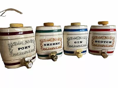 Buy Vintage Wade Royal Victoria Pottery Gin & Scotch Barrel Decanter Dispensers • 20£