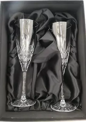Buy Thomas Webb 2 Crystal Romeo Champagne Prosecco Flutes Glasses Boxed • 18£