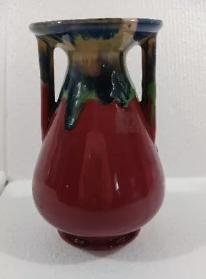 Buy Vintage Mid Century Drip Glaze Pottery Hand Painted Vase Made In Japan  • 11.51£