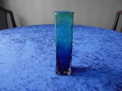 Buy DECORATIVE -  SQUARE GLASS VASE- BLUE/TURQUOISE - DARTINGTON? - Used • 7.95£