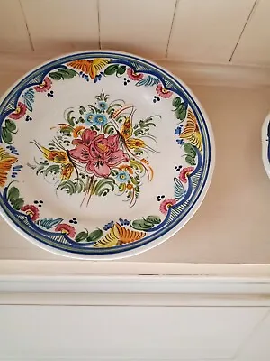 Buy Floral Hand Painted Pottery Wall Decorative Plate - Spanish - Large • 9£