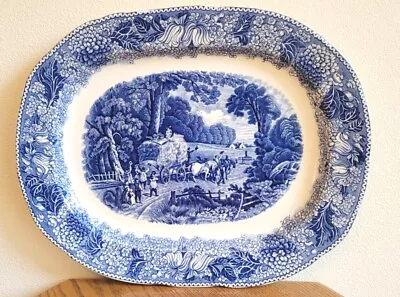 Buy Adams China English Countryside Blue 16”  Est 1657  Rectangle Serving Bowl Plate • 51.88£