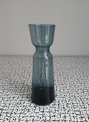 Buy 60s 70s Vintage Retro Smokey Dusky Blue Grey Art Glass Bud Stem Vase Swedish • 15£